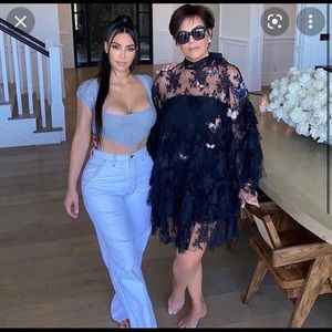 JBD Apparel knit crop top - sparkle blue